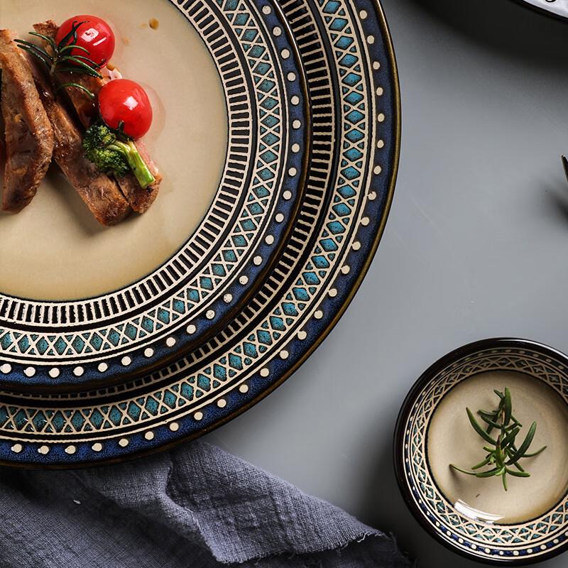 Retro European Ceramic Dinner Plate