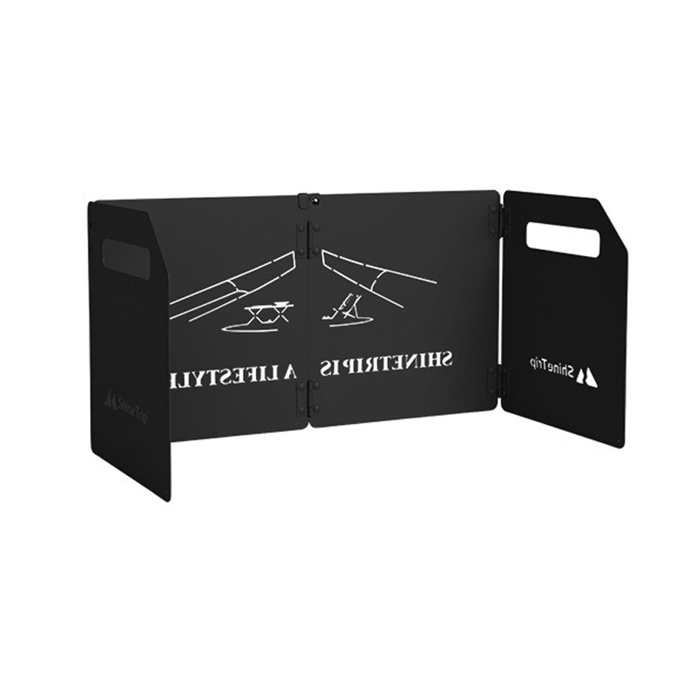 

Складные печи для кемпинга на открытом воздухе, лобовое стекло, портативная печь для приготовления пищи из углеродистой стали, ветрозащитный экран чёрный