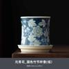Soda Glaze Antique Yuan Blue And White Tea Cup Kung Fu Tea Set Tea Cup Household Single Coarse Pottery Incense Cup Drinking Tea Cup