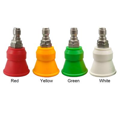 1/4 Quick Plug Pistola de Lavadora de Água de Alta Pressão Bainha à Prova de Respingos Bico de Aço Inoxidável Manga de Borracha Dura Bico de Ventilador