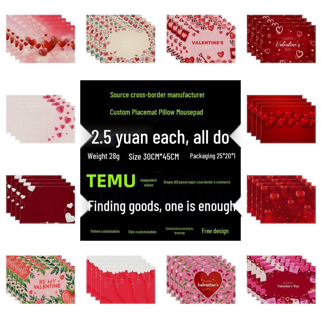 Bohemian Geometric Retro Placemat - Vintage Polyester Heat-Resistant Dining Mat