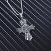 Titanium Steel Punk Skull Cross Necklace Men's Pendant Rock Accessories Pendant