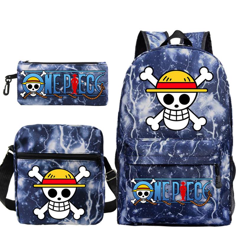 School Bag Large Capacity, Junior High School Students, Primary School Students, School Bag Three-Piece Set, Backpack, Messenger Bag, Stationery Bag