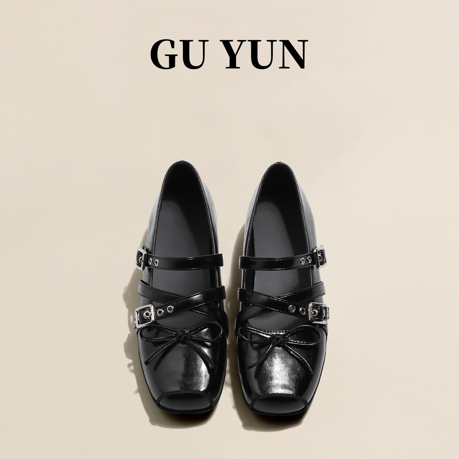 

Женские туфли на плоской подошве, одинарные туфли в стиле ретро с заклепками, балетки с мелким вырезом, туфли Мэри Джейн, повседневные туфли с бантом-бабочкой, zapatos mujer 35 чёрный