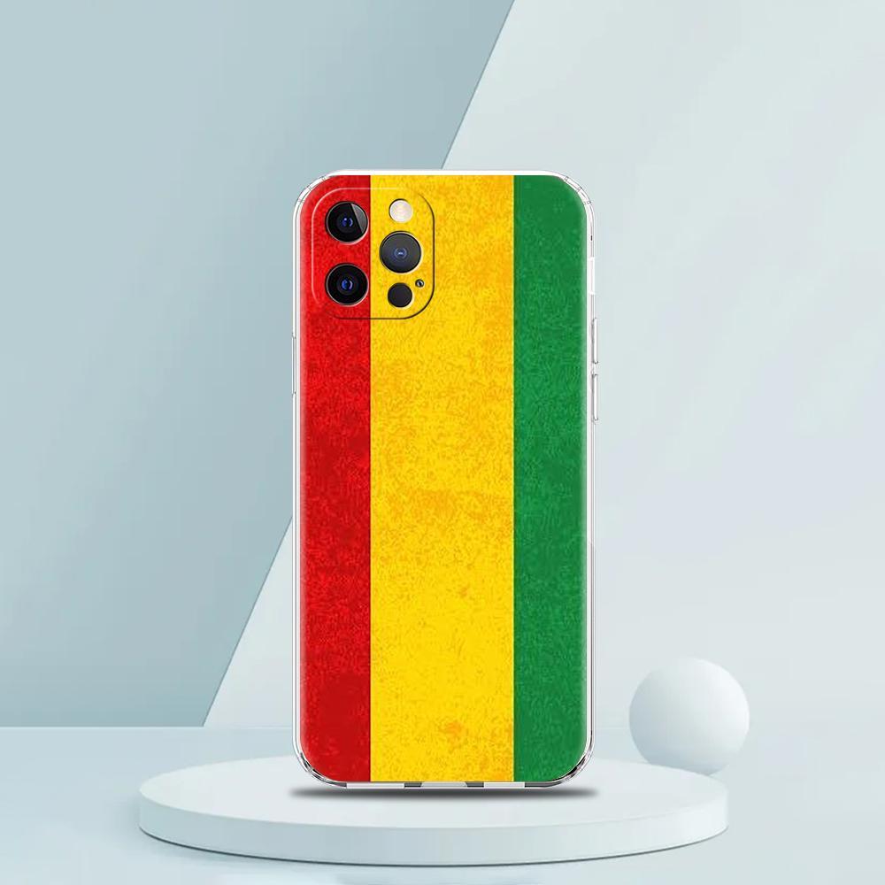Ethiopia Flag Phone Case For iPhone 15 14 13 12 Mini 11 Pro Max XS X XR 7 8 Plus Clear Shockproof Silicone TPU Cover