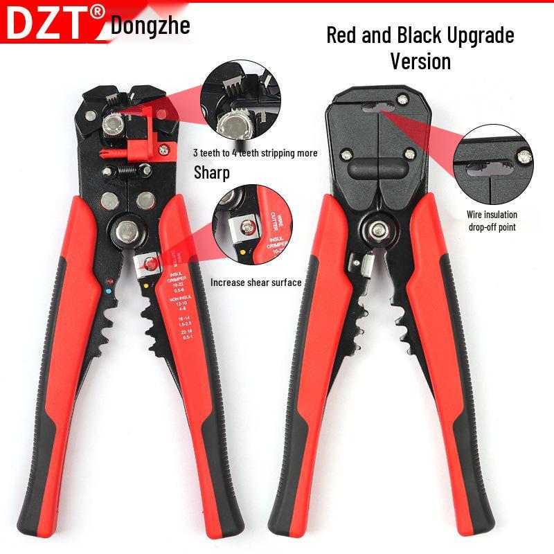8" 5-in-1 Multifunctional Wire Stripper, Cutter, Crimper & Pliers