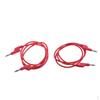 2x 39" 4mm Banana To Plug Soft Silic Test Cable for Red