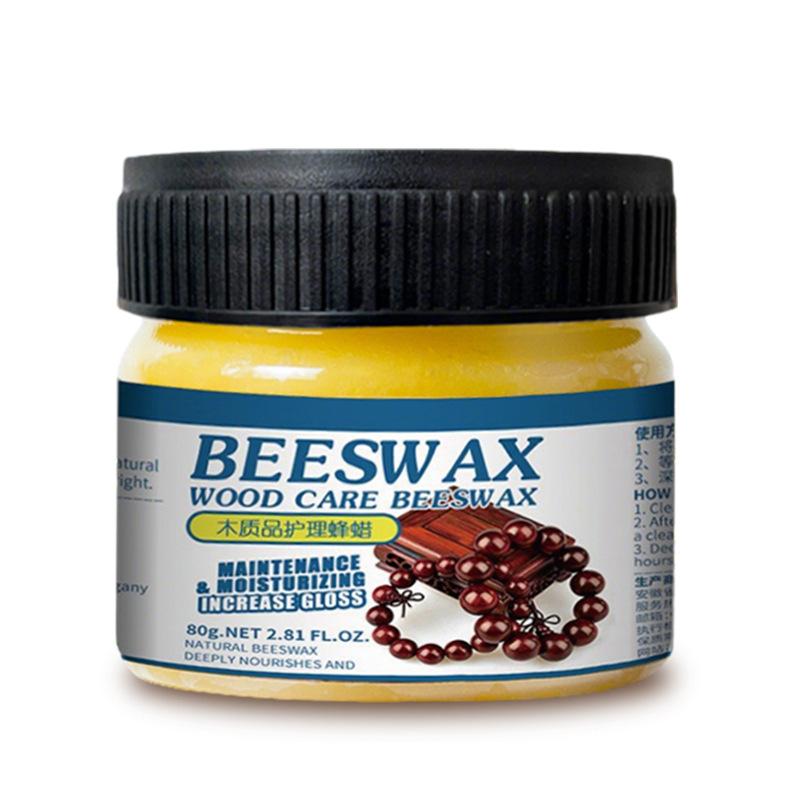 Beeswax wood product maintenance wax, solid wood floor wax, solid wax,brightening and polishing wax,household furniture care wax 80g