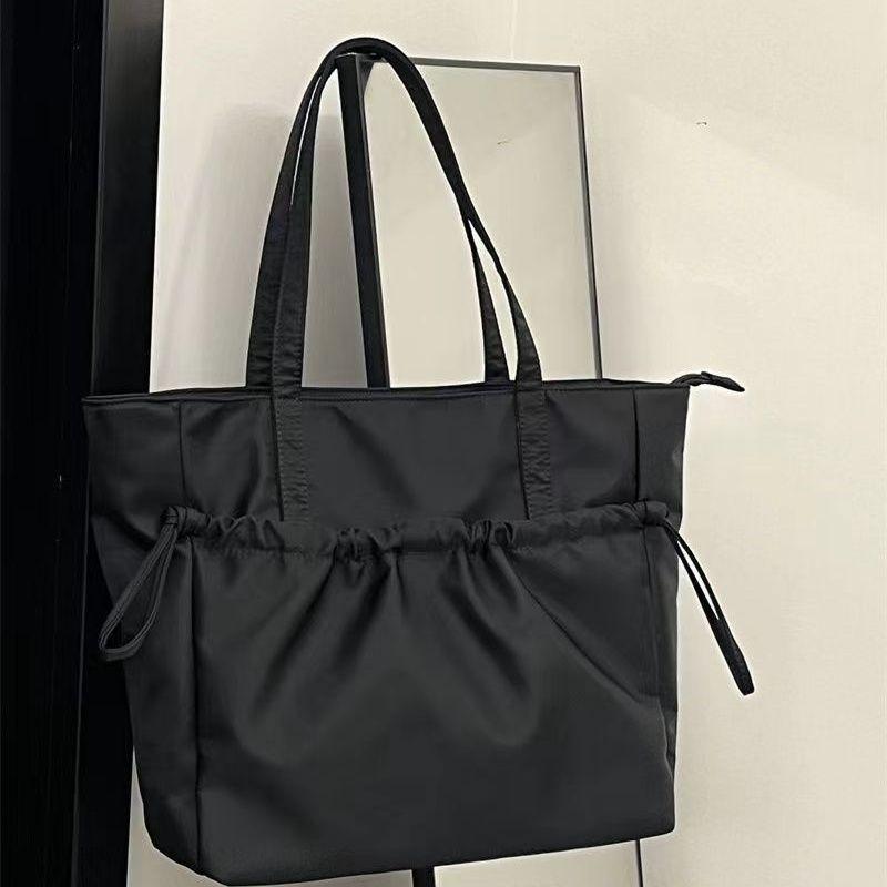 

Student class canvas tote bag women s simple new waterproof large-capacity commuter shoulder bag