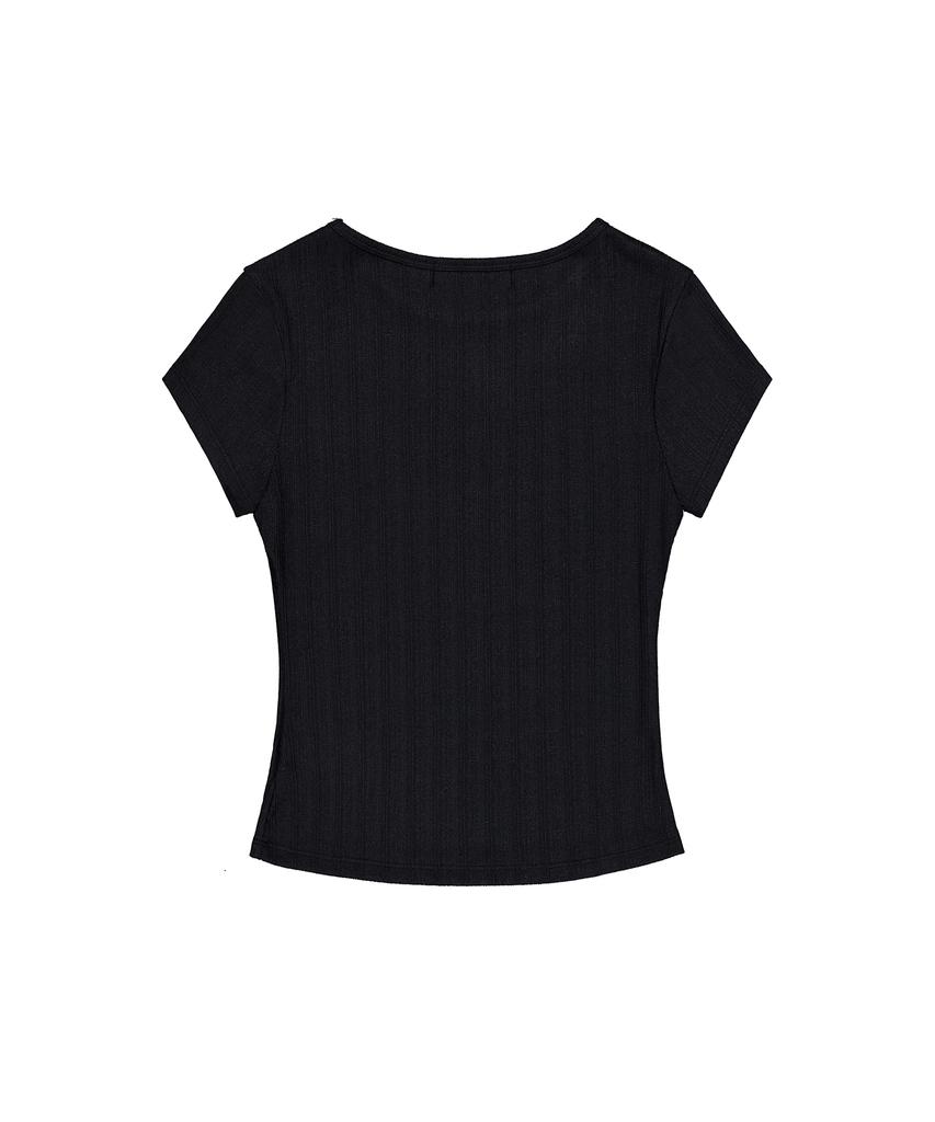 ROCKCAKE Cross Crop Top - Black