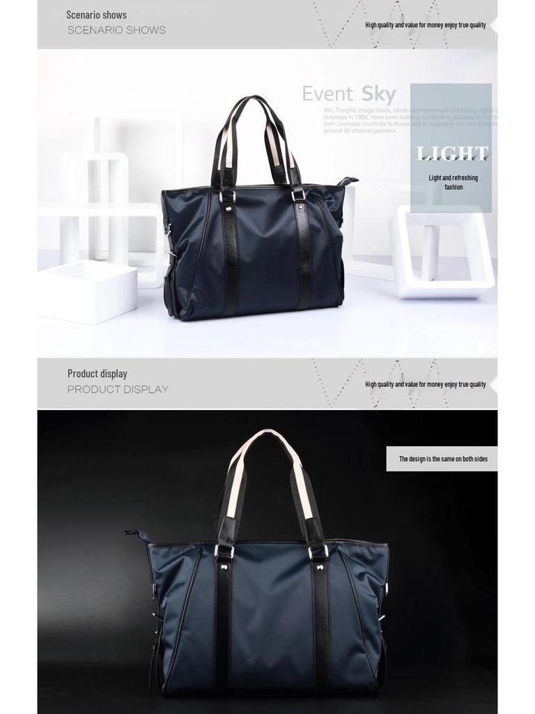 Men's Business Casual Laptop Crossbody Bag and Women's Simple Document Briefcase