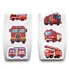500PCS Fire Truck Roll Stickers Graffiti Cartoon Art Gift Scrapbooking Living Room Phone Community Skateboard Nostalgia Sticker