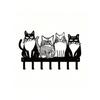 Colgador de Llaves Metálico de Gato Vintage Estante Colgador de Pared para Entrada Cocina Almacenamiento