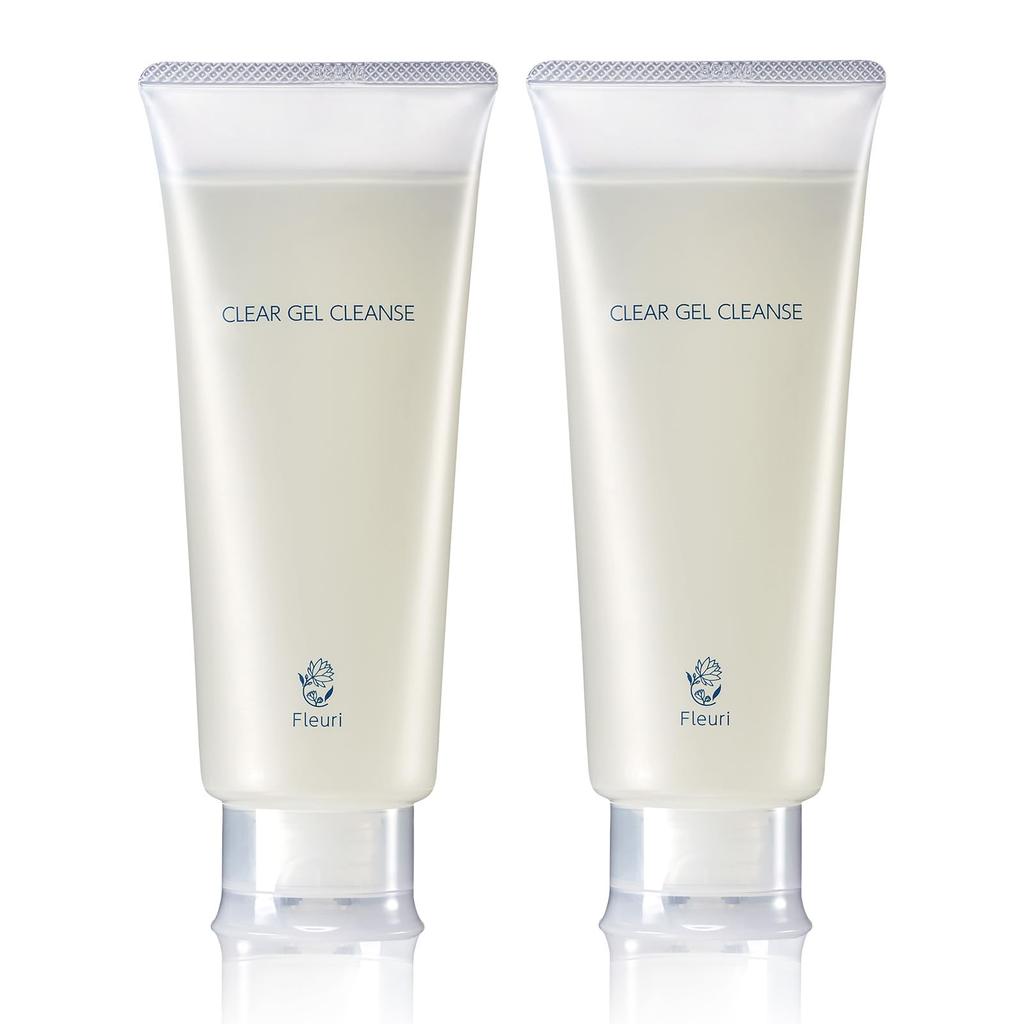 Fleuri Clear Gel Cleanser: Makeup Remover, Oil-Free Cleansing Gel for Pores & Blackheads, Exfoliating for Sensitive & Dry Skin