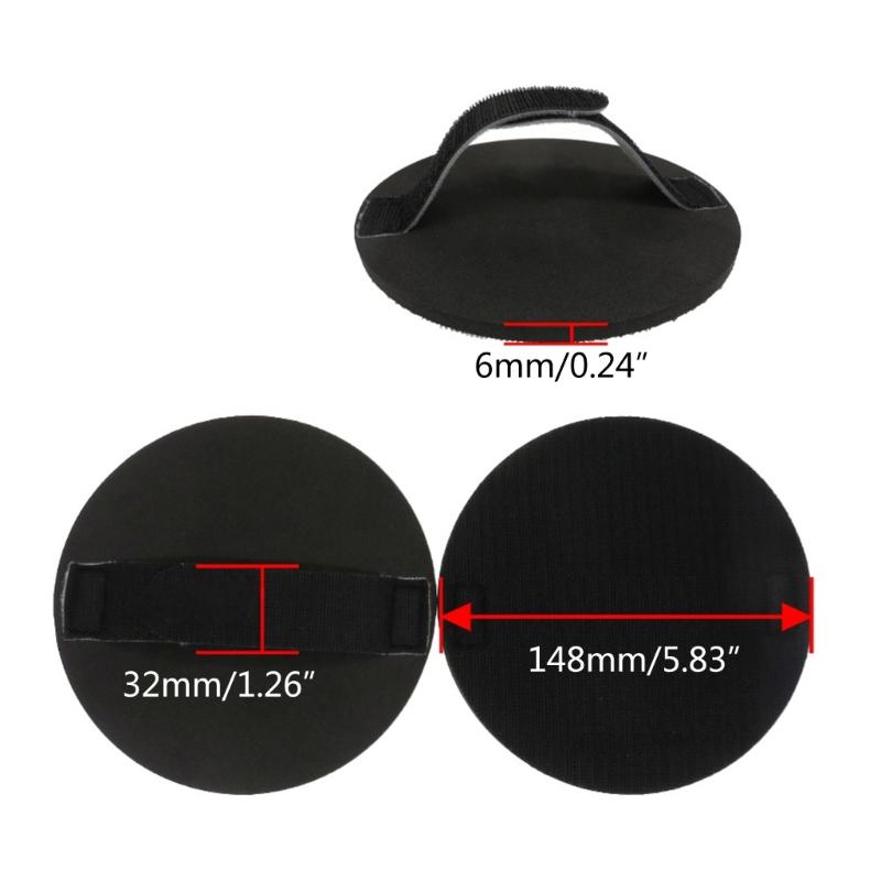 Handheld Flexible Sanding Discs Hand Pad with Hook and Loop Pad for Waxing Repairing Car Woodworking Furniture