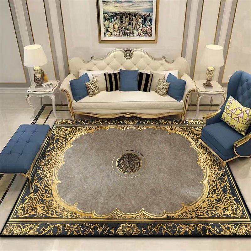 Tapijt in Boheemse stijl Woonkamer Antislip Opvouwbaar Groot Kamerkleed Gemakkelijk Schoonmaken Salontafelmat Machinewasbaar Aanpasbaar