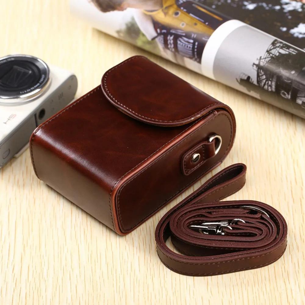 

Waterproof Camera Storage Bag Protective Shakeproof Camera Bag Soft Cover PU Leather Lens Pouch For DSLR/Mirrorless Camera кавовий