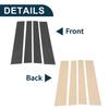 TUCKBOLD Door Pillar Window Trim Anti-Scratch Stickers for Toyota Sequoia 2008-2014, Carbon Fiber Pattern Black, 4 Pieces