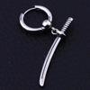 Trendy Unisex Korean-Hong Kong Small Circle Titanium Earrings: Minimalist Niche Design