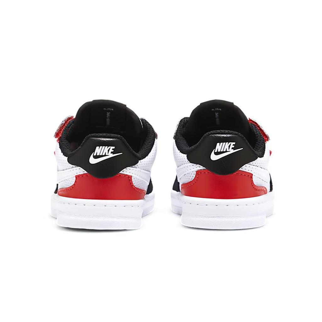 Nike Squash Type Low Top Skateboard Shoes Black White Red Infant And Toddler CJ4121-101