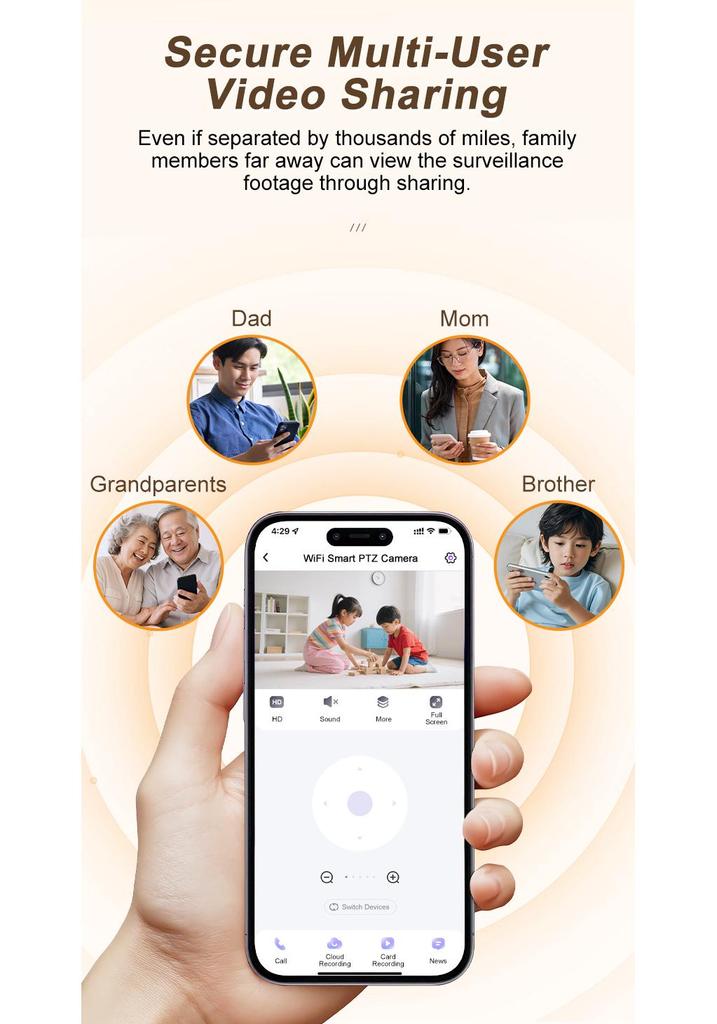 Smart Wireless HD Security Camera with Full-Color Night Vision & Two-Way Talk