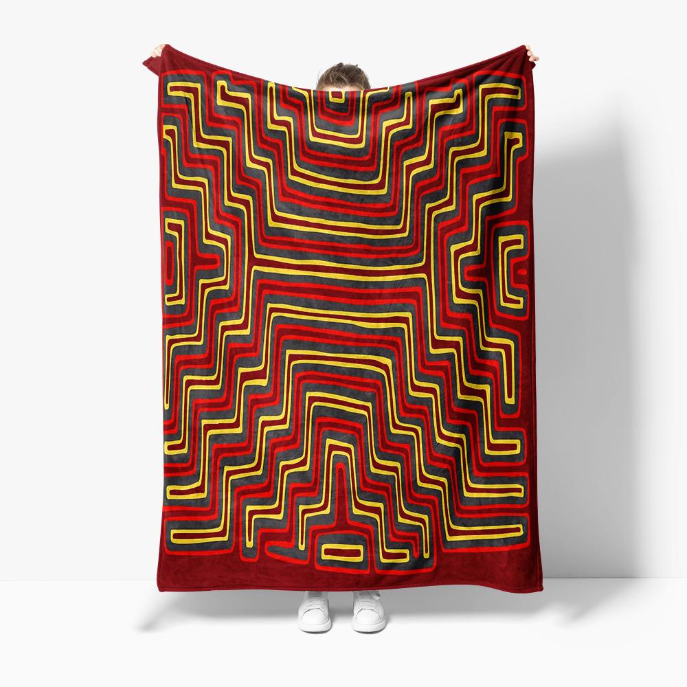 

Яркое Геометрическое Полосатое Флисовое Одеяло Плед для Дивана-Кровати Декоративная Наволочка Подарок 75x90cm