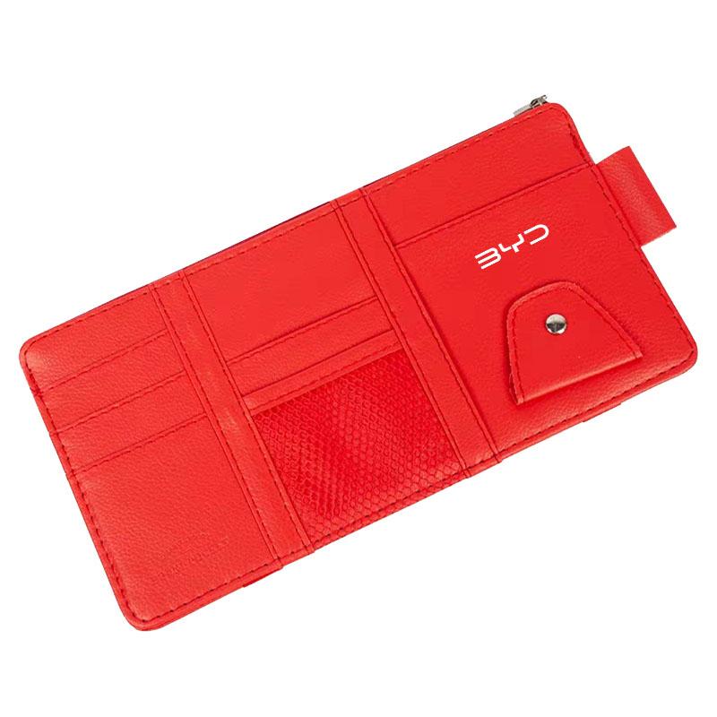 1Pcs Car Visor Organizer Car Visor Sunglasses Holder Visor Emblem Cover For BYD Qing Song Tang Yuan F3 F0 S6 S7 E5 E6 M6 G3 G5