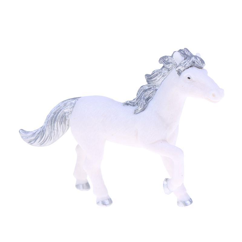 2026 Horse Figurine Decoration Plastic Horse Statue Realistic Pony Statue Home Desktop Office Ornament Feng Shui Horse Decor