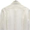 Celine Camisa Listrada Manga Longa Branco bordado Logo sistema Masculina Usada