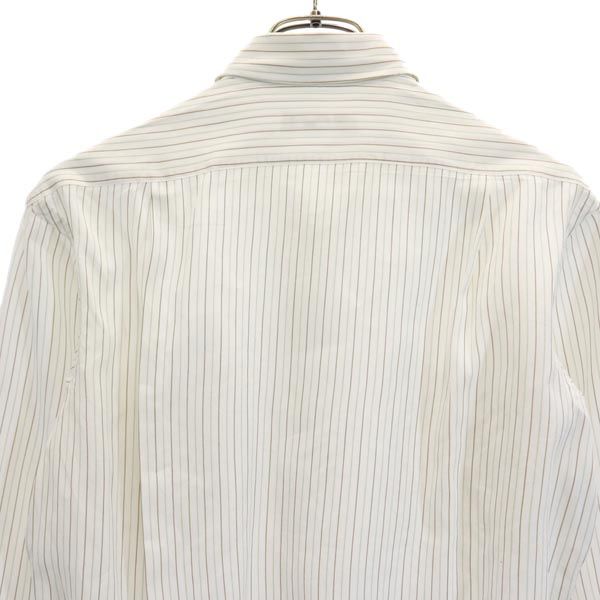 Celine Cămașă cu dungi cu mânecă lungă Alb broderie logo sistem Bărbați Folosit