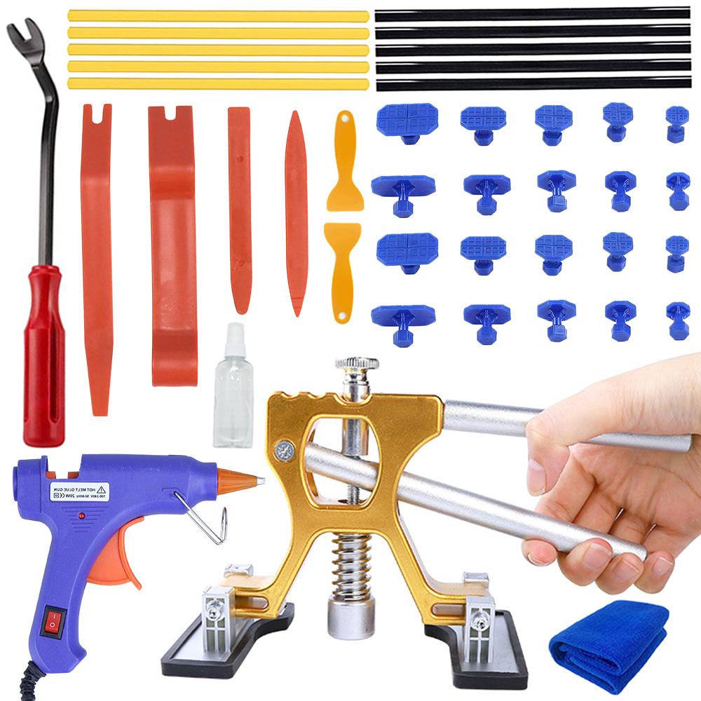 

Инструменты для удаления вмятин на автомобиле, без покраски, присоска-подъемник, набор для удаления вмятин на кузове, для удаления вмятин на автомобиле и ремонта поверхности мотоцикла 41Pcs