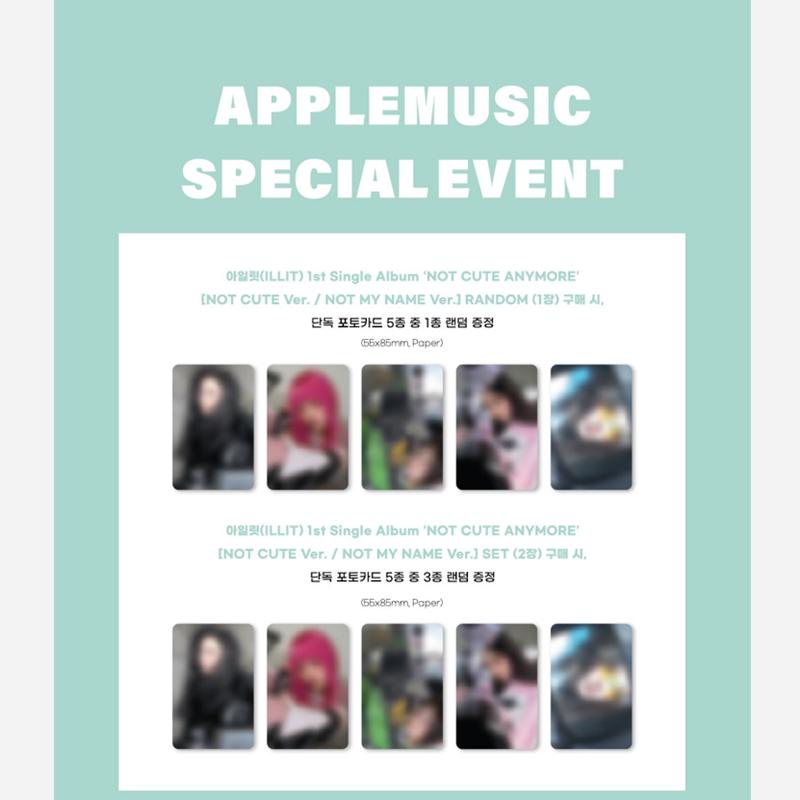 

[Предзаказ] ILLIT 1-й сингл-альбом [NOT CUTE ANYMORE] (Онлайн-преимущество) POB APPLE MUSIC SET 2EA