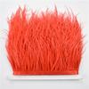 8-10cm Ostrich Feather Trims for Needlework and Handicraft Black Plume Skirt Decoration Natural Feathers Ribbon Fringe