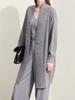 Women Cardigan Autumn New Casual V-neck Button Solid Coat with Belt Fashion Loose Long Sleeve Female Top Winter