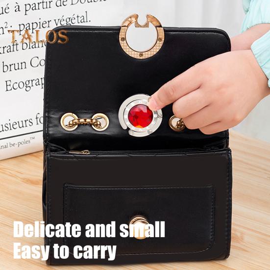 Składany wieszak na torbę z magnesem, antypoślizgowa konstrukcja, uniwersalna kompatybilność, kompaktowy, przenośny wieszak na torebkę