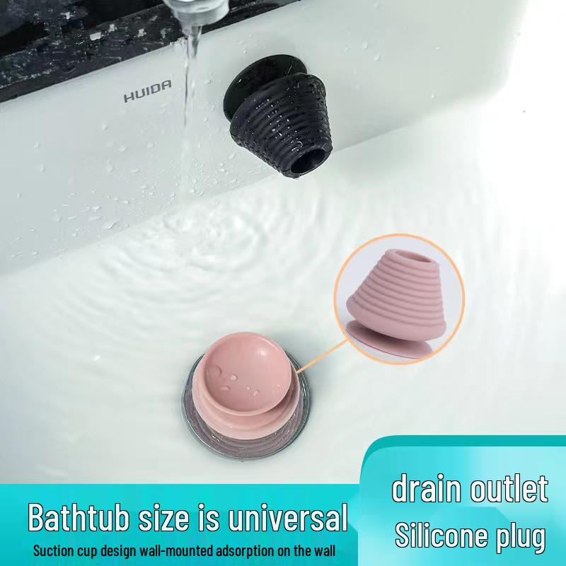 Plastic Bathtub and Sink Drain Stopper - Anti-Odor Leak-Resistant Plug for Washbasin and Mop Sinks