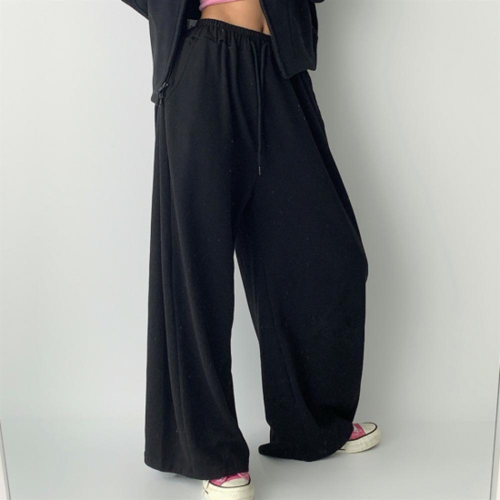 New Arrivals Open Run Women Loose Fit Color Block Wide Training Pants