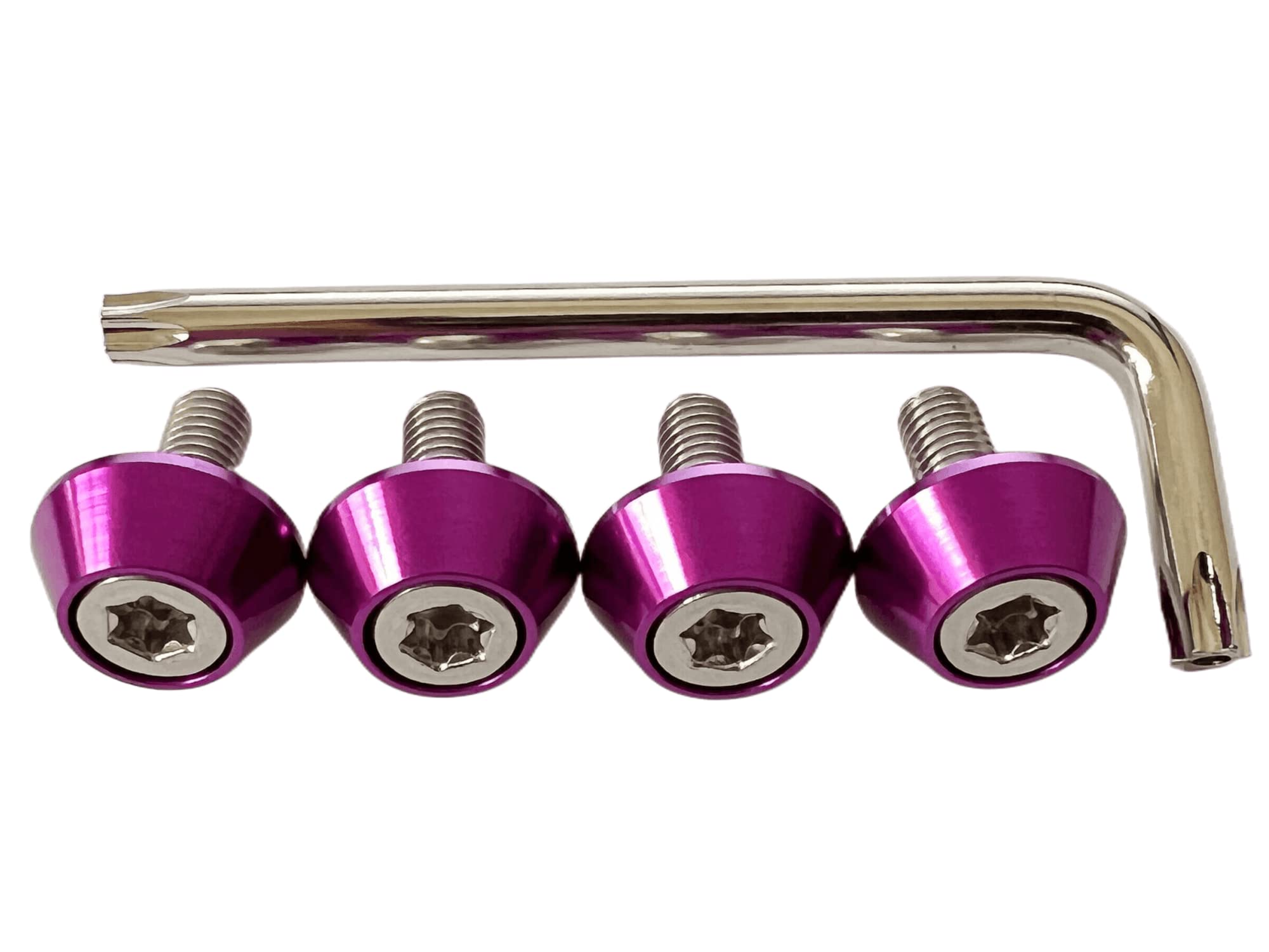 

Kuroobaa Car License Plate Bolt License Plate Frame Anti-theft Screw M6 (Purple) фіолетовий