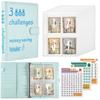 PU 100 Envelope Challenge Notebook Colorful Cash Budget 100 Day Challenge Budget Binder Multi Pockets Save Money Money Organizer