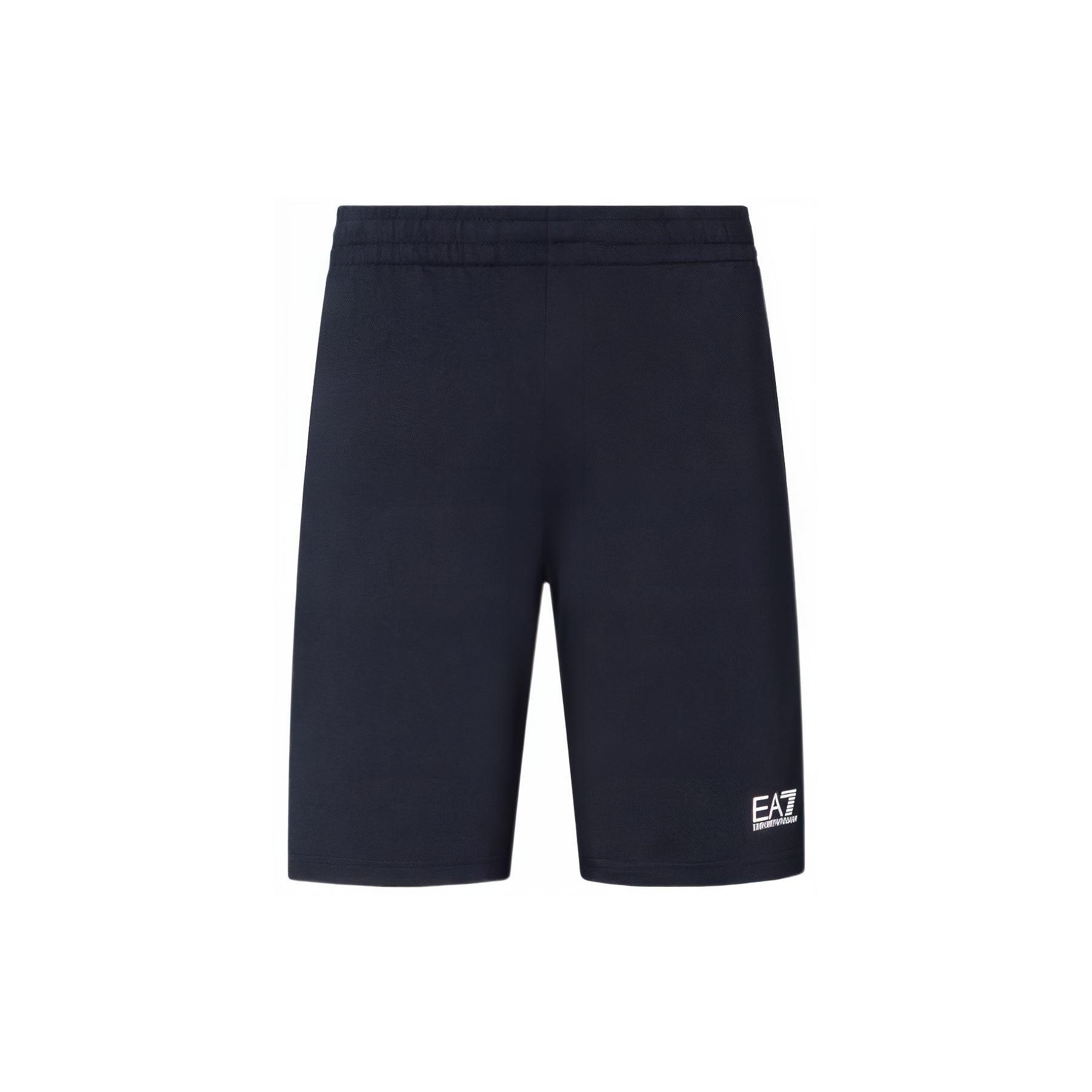 Emporio Armani Ss22 Solid Color Logo Print Drawstring Sports Casual Shorts Men shorts Navy-Blue 8NPS02PJ05Z1578 S