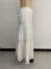 2025 Summer Lace Trim Patchwork Maxi Skirt - European Holiday Style