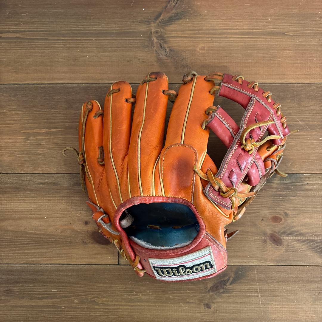 Used Wilson Genuine Softball Gloves Orange/Red