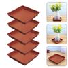 10 Pcs Square Plastic Plant Saucer Durable Planter Tray Flower Pot Drainage Tray Water Catcher Plate Plants Trays Garden Water