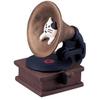 Japanese ZAKKA Gramophone Cat Retro Record Player Miniature Resin Ornament