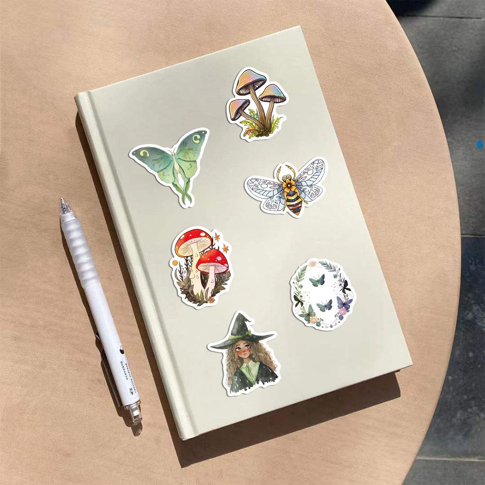 50PCS Kawaii Forest Witch Decoration Scrapbooking PVC Sticker Aesthetic Korean Stationery School Supplies