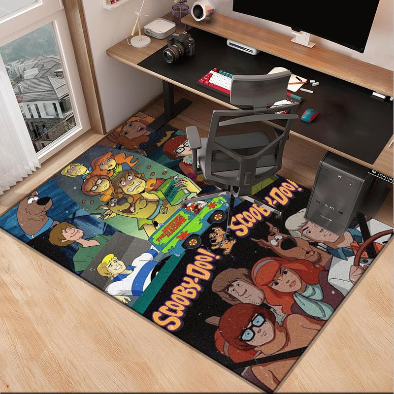Scoo-dog Halloween Mystery Office Rug Chair Mat, Game Carpet, Suitable for Front Door, Bedroom, Living Room, Desk, Holiday Gift