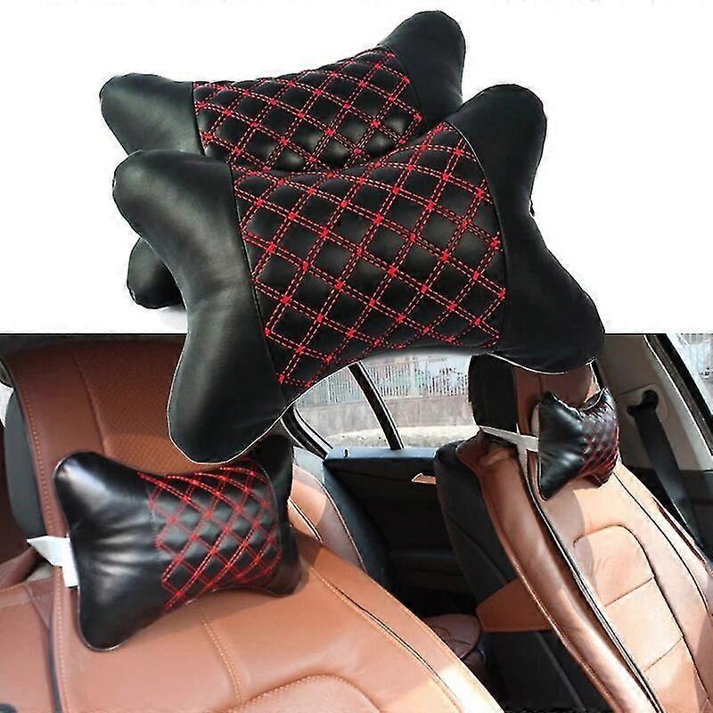 Universal Car Headrest Neck Support Pillow Four Seasons Universal Pu Leather+pp Cotton No Deformation Neck Pillow