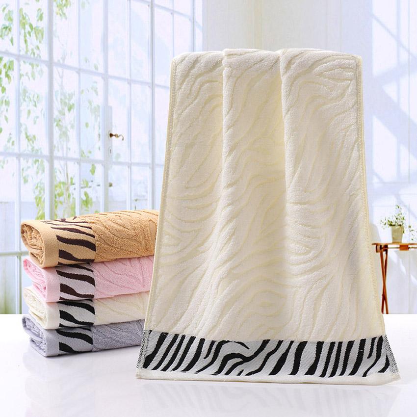 Bamboo Fiber Face Towel Solid Stripe Hand Towels Home Bathroom Hotel for Adults Kids 33x75cm Toalla Facial Visage Serviette