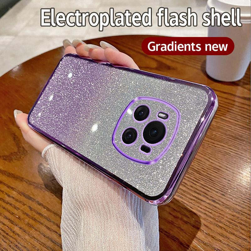 

Чехол для Honor Magic6 Чехол для телефона Honor BVL-AN00 Блестящий блестящий силиконовый объектив камеры Мягкая задняя крышка For Honor Magic6