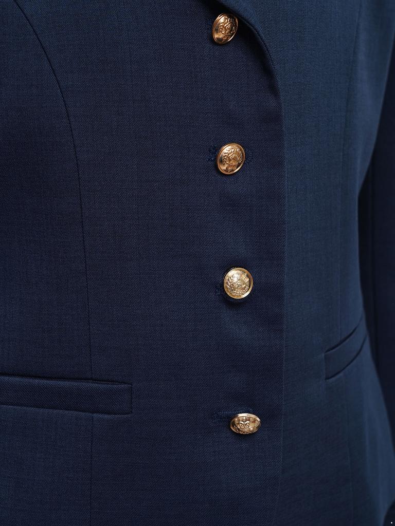 Kız Okul Üniforması Yaka Uzun Kollu Düğmeli Takım Elbise Ceket Cepli Tasarım Blazer Üst